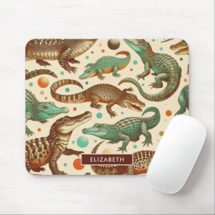 Vintage-Alligator-Nahtlos Mousepad