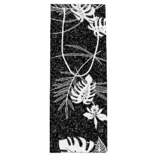 Vintage Aloha-Geschenktasche Lau Barkcloth Black Geschenktüte Für Weinflaschen