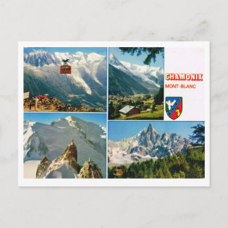 Vintage Alpen, Chamonix Mt Blanc Postkarte