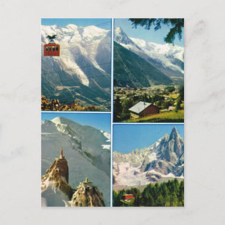 Vintage Alpen, Chamonix Mt Blanc Postkarte