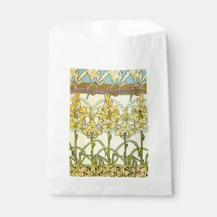 Vintage Alphonse Mucha Art Nouveau Lilien-Muster Geschenktütchen