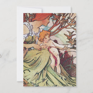 Vintage Alphonse Mucha Einladung