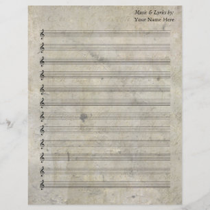 Vintage Alt gestaltete Blankenmusik 12 Stave
