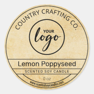 Vintage Alt Paper Soy Candle Labels Runder Aufkleber
