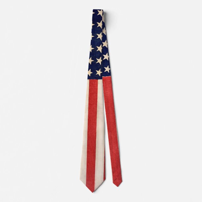Vintage alte amerikanische Flagge Krawatte (Vorderseite)