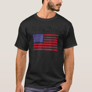 Vintage alte amerikanische Flagge Patriotic 1776 W T-Shirt