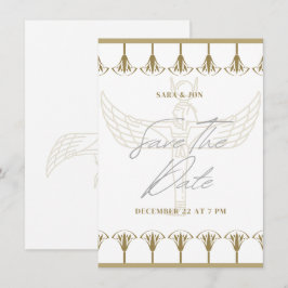 Vintage alte Eyption Hochzeit speichern Sie das Da Save The Date