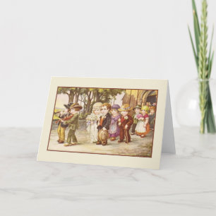 Vintage Alte Hochzeitskarte Karte