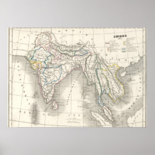 Vintage alte indische Welt - cooler Ausdruck Poster