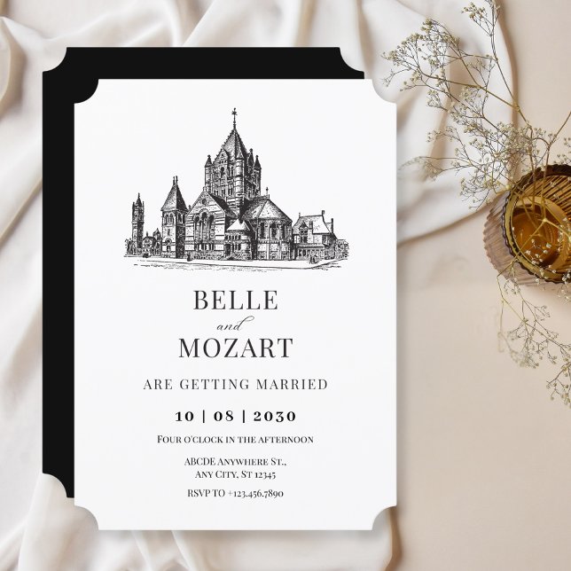 Vintage Alte Kirchenhochzeit Einladung (Von Creator hochgeladen)