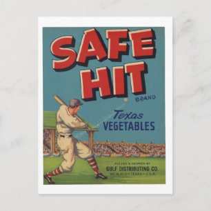 Vintage alte Retro-Kiste Produktgüter Etikett Gemü Postkarte