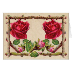 Vintage alte Rose rustikal Viktorianisch Antique