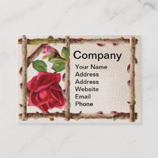 Vintage alte Rose rustikal Viktorianisch Antique Visitenkarte