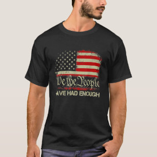 Vintage alte US-Flagge, die wir, die Menschen, hat T-Shirt