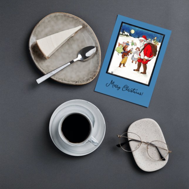 Vintage Alte Zeiten Weihnachtsgeschenke Weihnachte Postkarte (Von Creator hochgeladen)