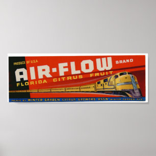 Vintage alte Zitrusfrüchteetiketten Poster