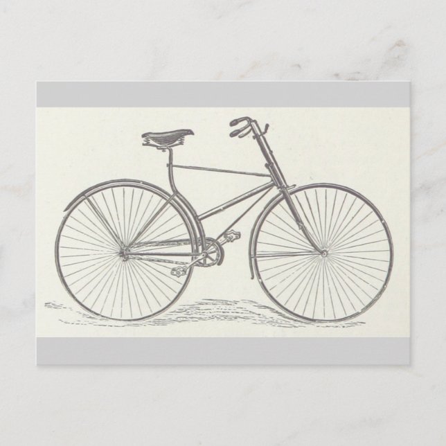 Vintage, altmodische Raddarstellung Postkarte (Vorderseite)