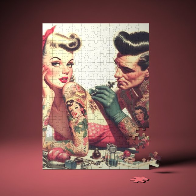 Vintage Altschule Tattoo Couple Illustration (Von Creator hochgeladen)
