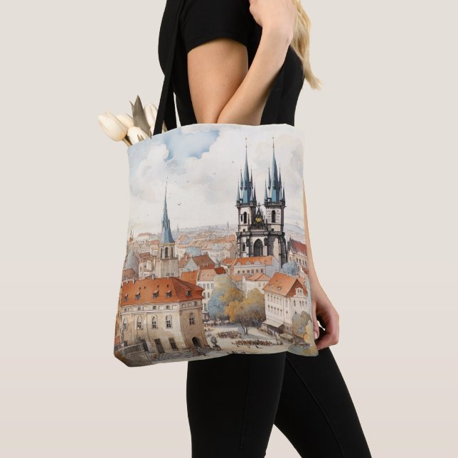 Vintage Altstadt Prag. Tasche (Von Nahem)