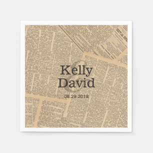 Vintage Altzeitenhochzeit Serviette