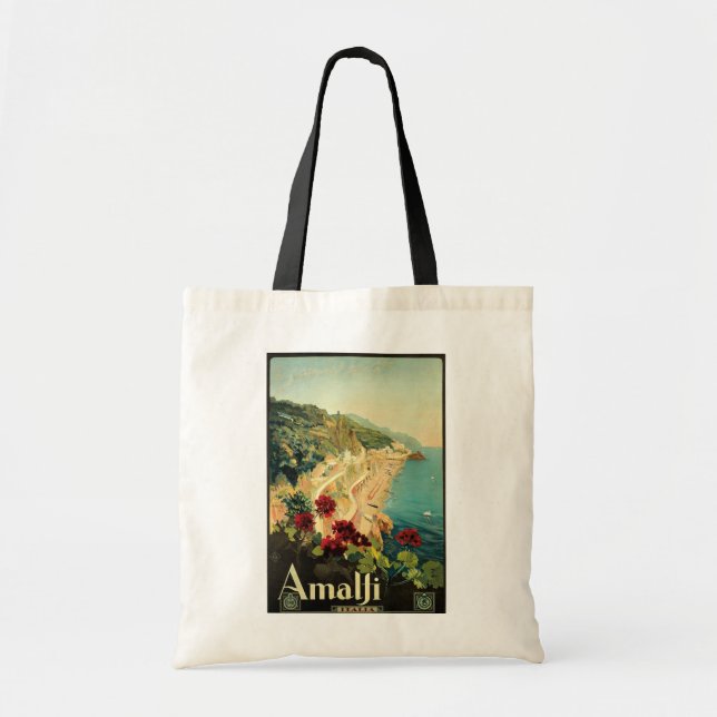 Vintage Amalfi-Reisewerbung Tragetasche (Vorne)