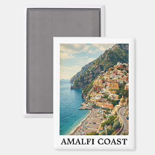Vintage Amalfiküste Italien Retro Reise Magnet