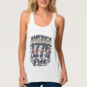 Vintage America 1776 Land der Freien Shirts-Design Tank Top