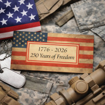 Vintage American Flag Company Name 250th Birthday