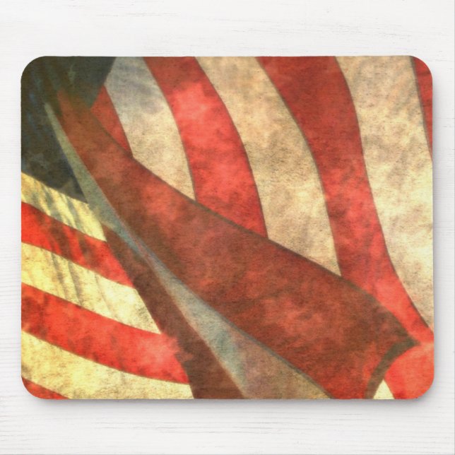 Vintage American Flag Mouse Pad Mousepad (Vorne)