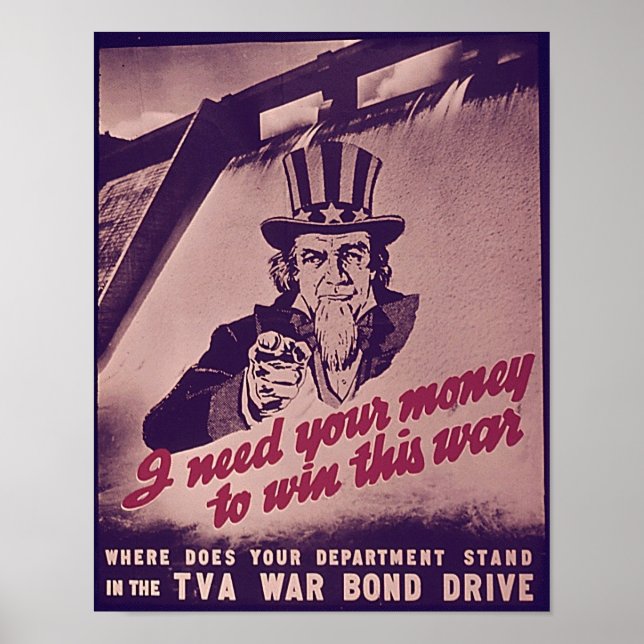 Vintage American War Posters. Uncle Sam Poster (Vorne)