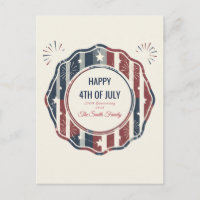 Vintage Americana 4. Juli Patriotisches Abzeichen