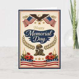 Vintage Americana Memorial Day Karte