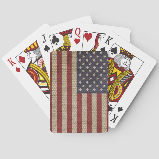 Vintage Amerika-Flagge Spielkarten (Rückseite)