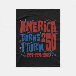 Vintage Amerika wird 250, ich werde 50, Patriotisc Fleecedecke