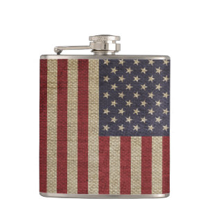 Vintage-Amerikaflagge Flachmann
