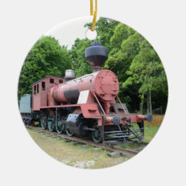 Vintage amerikanische Dampflokomotive Keramikornament