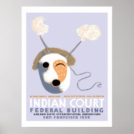 Vintage amerikanische Designausstellung Poster