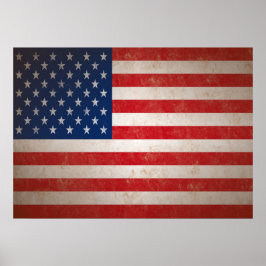 Vintage amerikanische Flag Art Print Poster