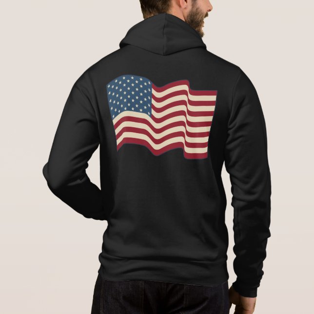 Vintage amerikanische Flag Jacket Hoodie (Rückseite)