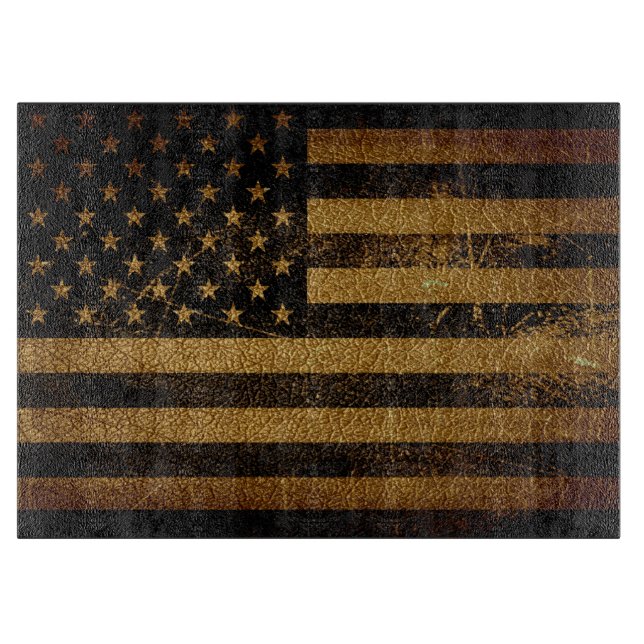 Vintage amerikanische Flagge #3 Schneidebrett (Vorderseite)