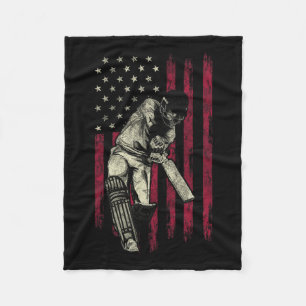 Vintage amerikanische Flagge 4. Juli T-Shirt Gesch Fleecedecke