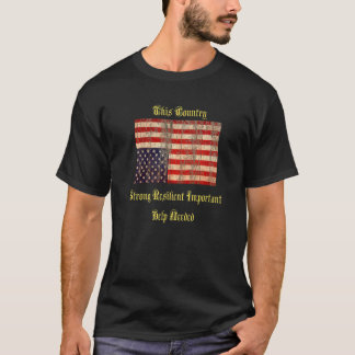 Vintage-Amerikanische Flagge auf dem Kopf Distress T-Shirt