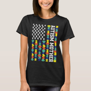 Vintage amerikanische Flagge Autismus Mutter Autis T-Shirt