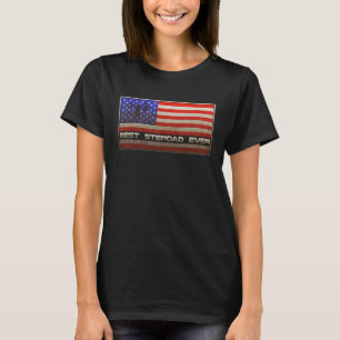 Vintage amerikanische Flagge Bester Stepdad je Vat T-Shirt