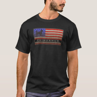 Vintage amerikanische Flagge Chihuahua Dog Lover S T-Shirt