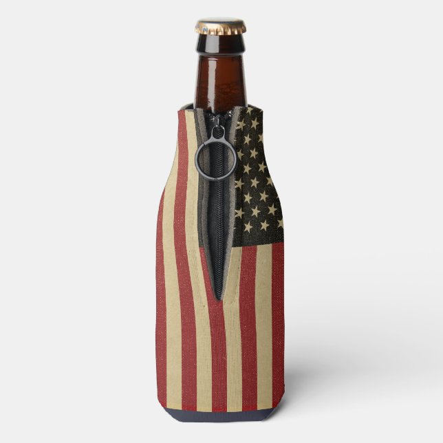 Vintage amerikanische Flagge Flaschenkühler (Flasche Rückseite)