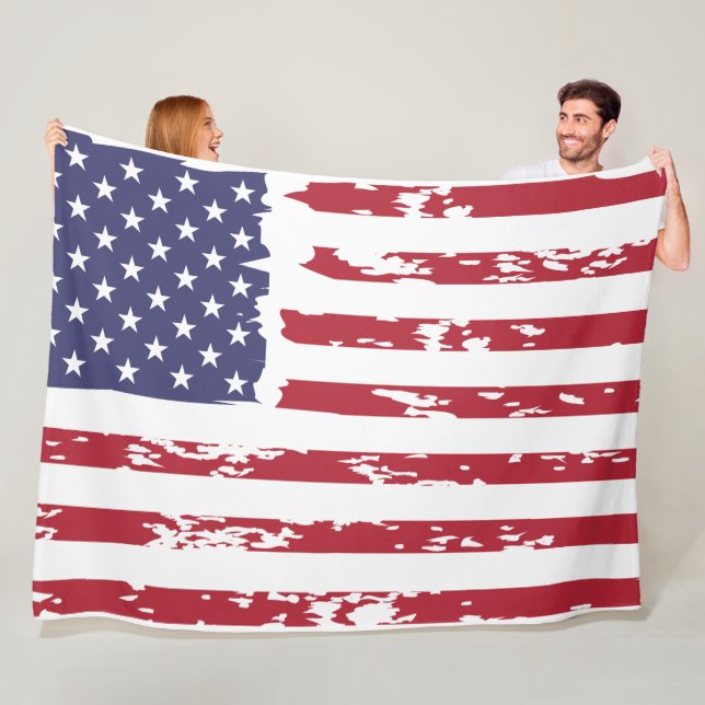 Vintage amerikanische Flagge Fleece Blanket (Beispiel)