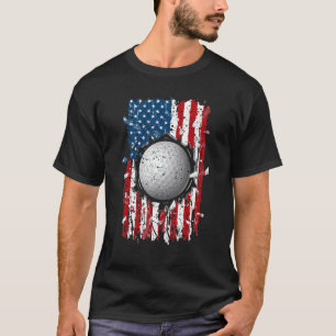 Vintage-amerikanische-Flagge Golf Patriotische US- T-Shirt