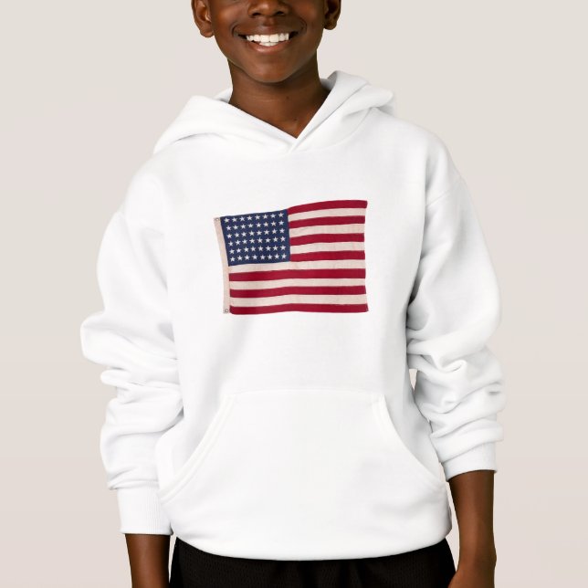 Vintage amerikanische Flagge Hoodie (Vorderseite)