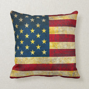 Vintage amerikanische Flagge Kissen